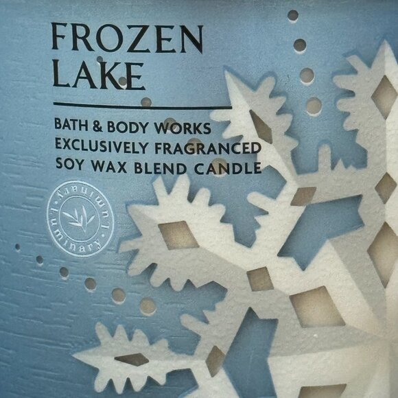 BBW Frozen Lake Bath & Body Works 3 Wick Candle - Picture 3 of 10